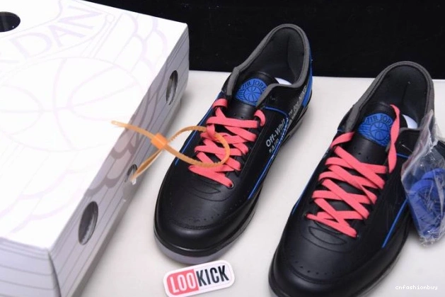 Retro Black Low Jordan 2 Blue Off-White SP DJ4375-004 0717